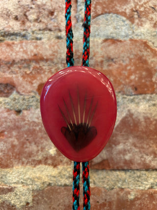 Quill and Feather Flower Bolo Tie