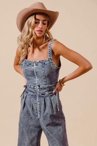 Use Me Denim Jumpsuit