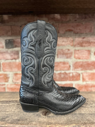 Los Altos Genuine Snake Cowboy Boots Women’s 9.5, Men’s 8