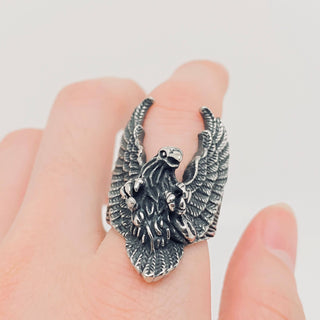 Stainless Steel Eagle Winged Ring