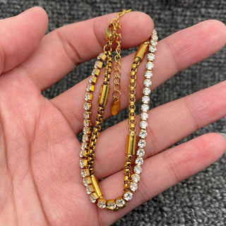 18K Gold Plated Double Stack Bracelet