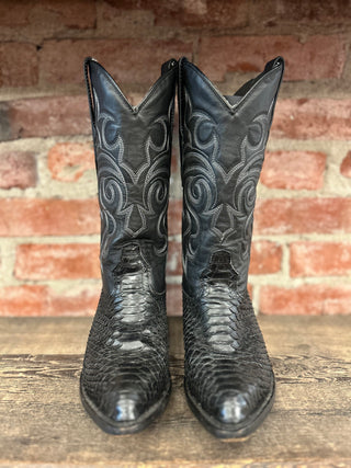 Los Altos Genuine Snake Cowboy Boots Women’s 9.5, Men’s 8