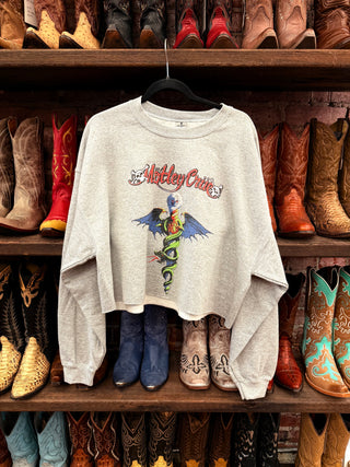 Chop Shop Motley Crüe Cropped Sweatshirt