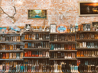 The Boot Wall | Hundreds of vintage cowboy boots in one place. Cowboy Boots, Rock n Roll, Good Vibes and Killer Clothes ShopGoldDog