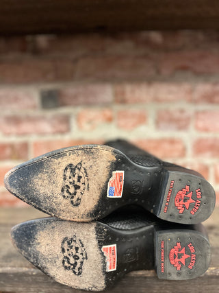 Los Altos Genuine Snake Cowboy Boots Women’s 9.5, Men’s 8