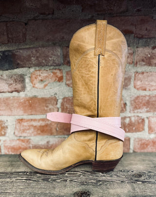 Pink Leather 1"  Belt