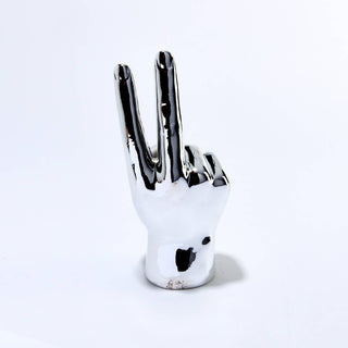 Silver Peace Sign Decor