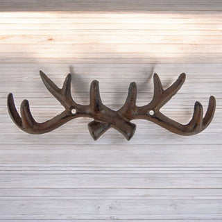 Cast Iron Antler Hook Rustic Cabin Decor
