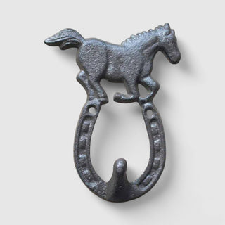 Horse And Horseshoe Cast Iron Hook