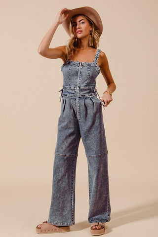 Use Me Denim Jumpsuit