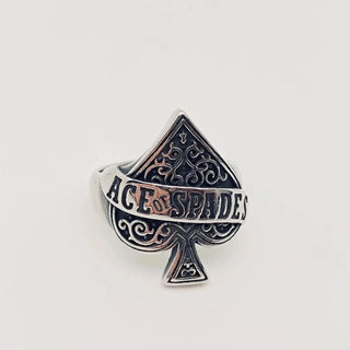 Ace of Spades Biker Ring