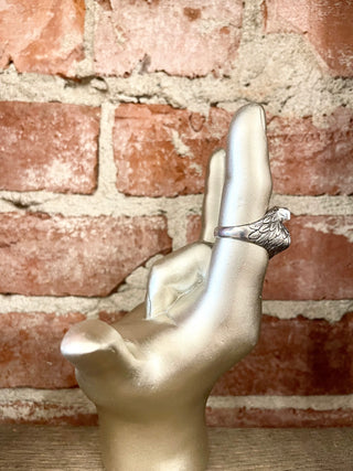 Eagle Head Biker Ring