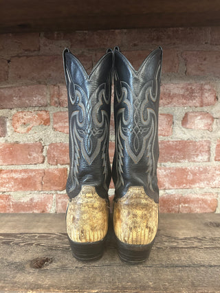Tony Lama Tegu LizardCowboy Boots Women's Size 8.5