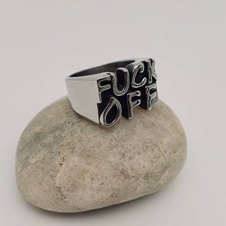 Stainless Steel Ring Reversion "Fuck you "