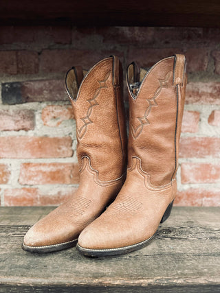 Vintage Abilene Genuine Elk Cowboy Boots M 10