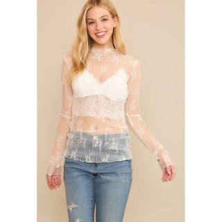 Lady Lux Lace Layering Top