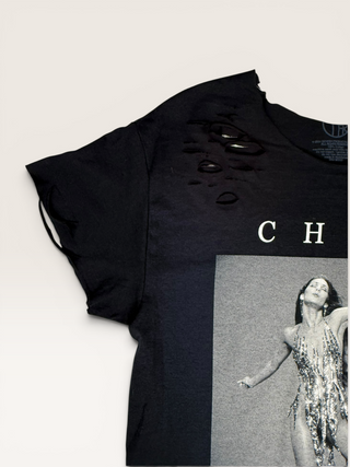 Cher Chop Shop Distressed T-Shirt