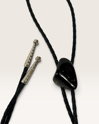 Black Stone Bolo Tie