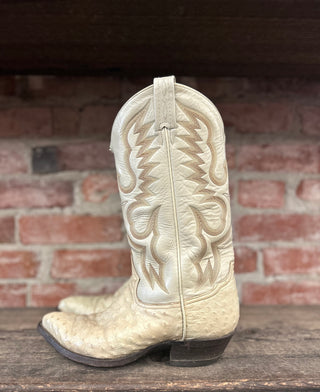 Tony Lama Ostrich Cowboy Boots Womens 9.5, Men’s 8