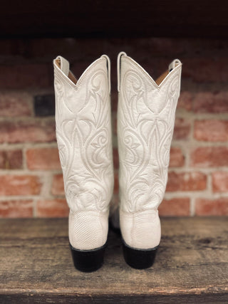 Vintage Dan Post Teju Lizard Cowboy Boots W Sz 7.5