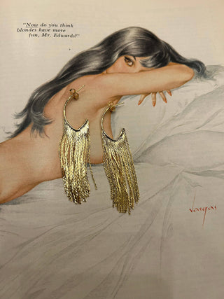 18K Gold-plated Chain Tassel Earrings