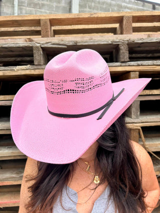 Chelsea Women's Straw Cowgirl Hat Pink