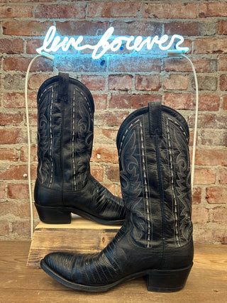 Dan Post Genuine Lizard Men’s Cowboy Boots Size 10