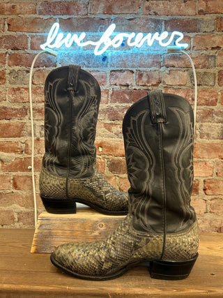 Tony Lama Genuine Snake Men's Cowboy Boots Size 10.5