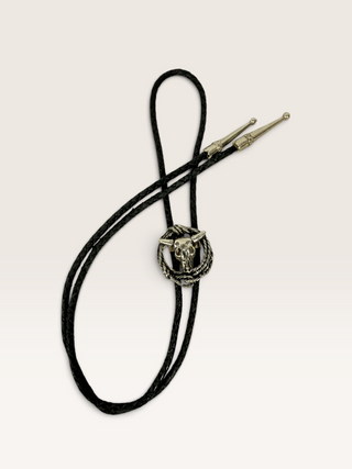 Steer Skull and Rope Bolo Tie