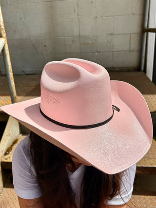 Pioneer Pink Straw Cowboy Hat