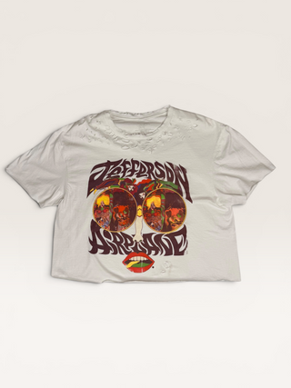 Jefferson Airplane Distressed Crop Chop Shop Tee