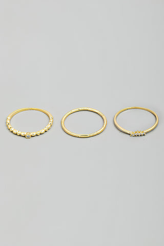 Audrey Three Piece Ring Set