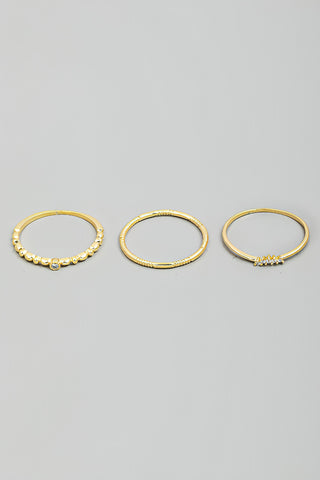 Audrey Three Piece Ring Set