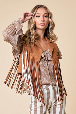 Cowboy Brown Fringe Vest