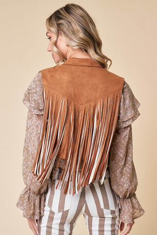 Cowboy Brown Fringe Vest