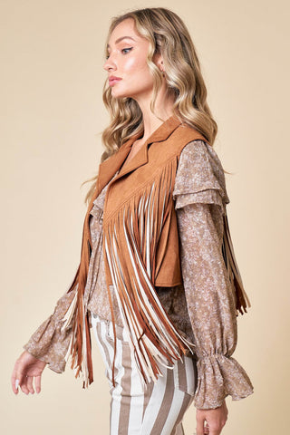 Cowboy Brown Fringe Vest