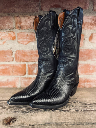 Vintage Nocona USA Teju Lizard Cowboy Boots W Sz 5.5