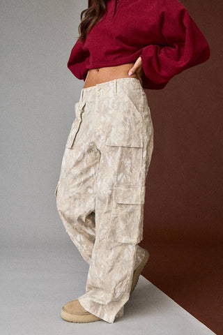Hideaway Wide Leg Camo Cargo Pants