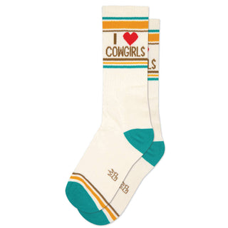 I Love Cowgirls Crew Socks