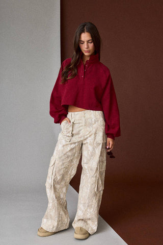 Hideaway Wide Leg Camo Cargo Pants