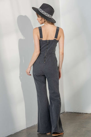 Might As Well Be Me Denim Jumpsuit