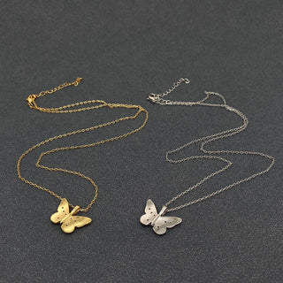 18k Gold Plated Butterfly Charm Necklace