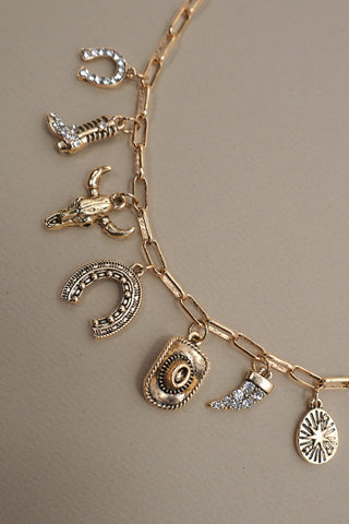 Adios Cowboy Charm Necklace