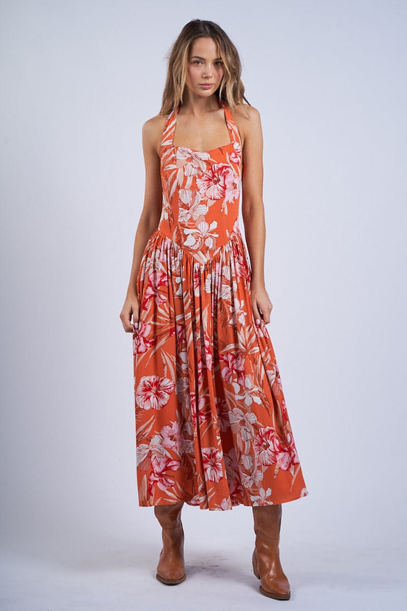 Orange Blossom Special Midi Dress Small Orange Blossom Special Midi Dress Small