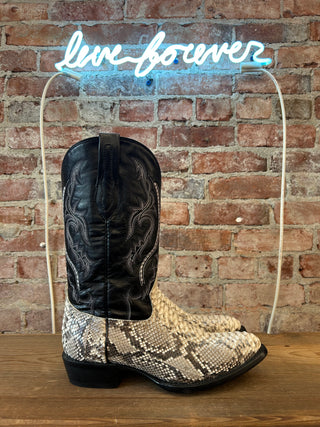 J.B. Dillon Genuine Python Women’s Cowboy Boots Size 10