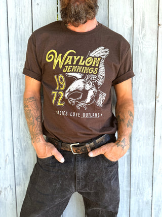 Waylon Jennings Nashville Rebel 1974 The Ramblin' Man Tour T-Shirt