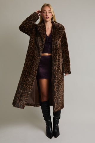 After Midnight Leopard Faux Fur Jacket