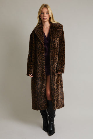 After Midnight Leopard Faux Fur Jacket