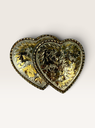Montana Silversmiths Double Heart Belt Buckle