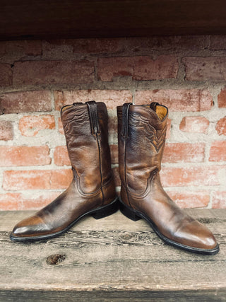 Vintage Lucchese Cowboy Boots M Sz 8.5 / W Sz 10